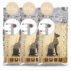 Pack ahorro 3 x 1,5 kg de pienso KA Sin Cereal para gatos bajo en grasas