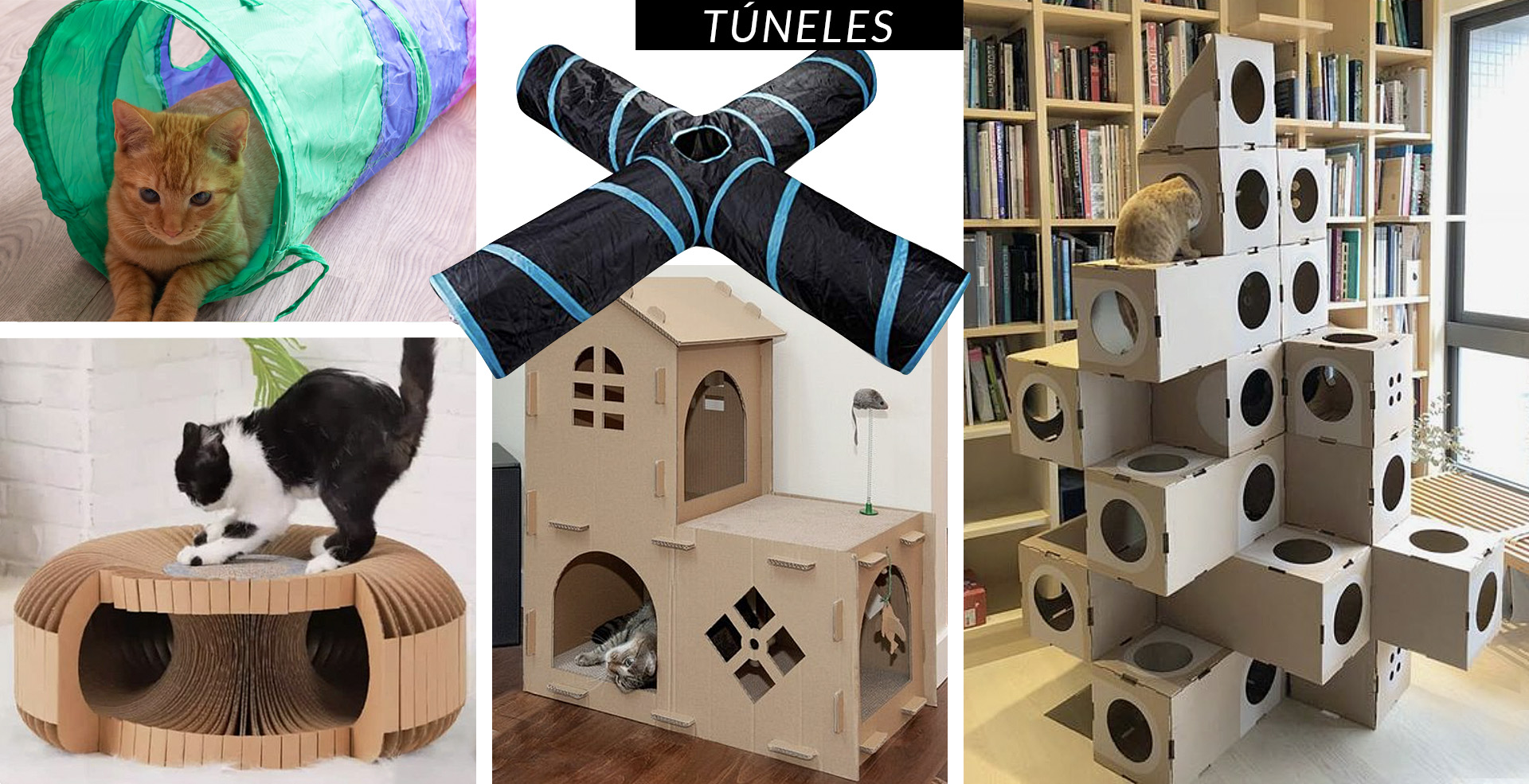 gatifica con túneles y escondites