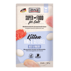 MACs Gato Bolsitas-Kitten Vacuno y Ave 12x100gr