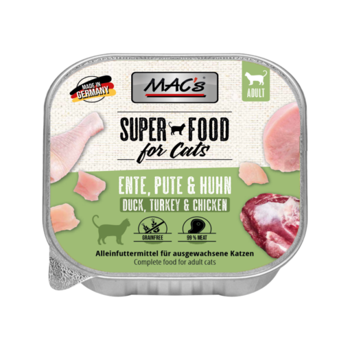 MAC's Gato Tarrina Pato, Pavo y Pollo Pack 16 x 100gr
